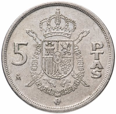 купить Испания 5 песет (pesetas) 1982-1989, случайная дата