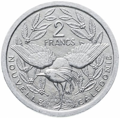 купить Французская Новая Каледония 2 франка (francs) 1997