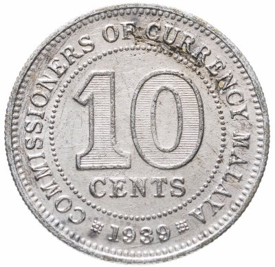 купить Малайя 10 центов 1939