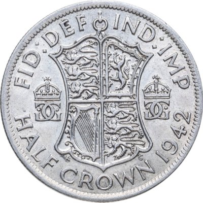 купить Великобритания 1/2 кроны (crown) 1942