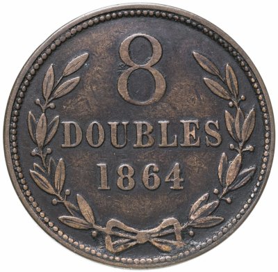 купить Гернси 8 дублей (doubles) 1864