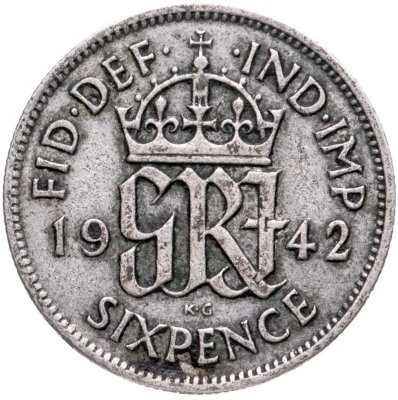 купить Великобритания 6 пенсов (pence) 1942