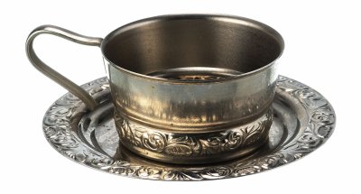 купить Подстаканник с блюдцем, мельхиор, СССР, 1950-1970 гг.