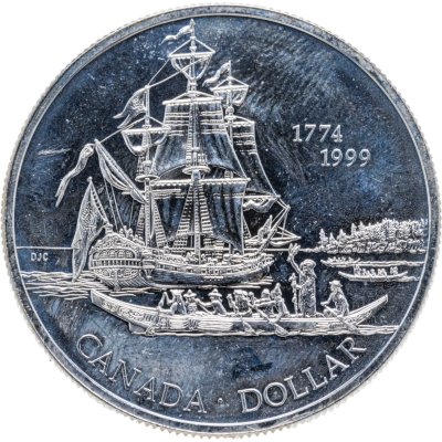 купить Канада 1 доллар (dollar) 1999 "225 лет открытию острова Хайда-Гуай"