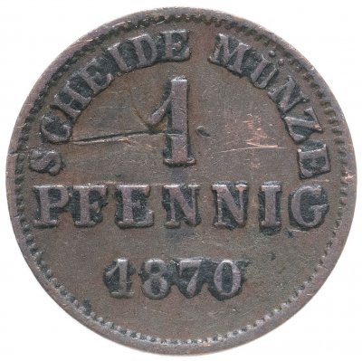 купить Германия (Гессен-Дармштадт) 1 пфенниг 1870