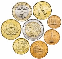 Купить Италия годовой набор евро 2010 (8 монет, мешковые)