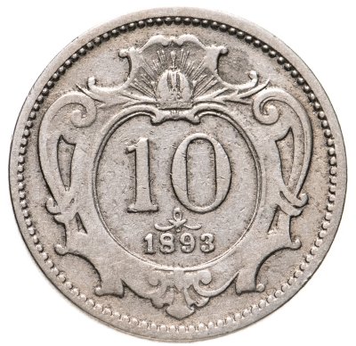 купить Австрия 10 геллеров (heller) 1893
