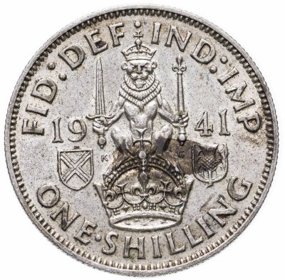 купить Великобритания 1 шиллинг (shilling) 1941 Шотландский шиллинг - лев, сидящий на короне
