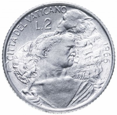 купить Ватикан 2 лиры (lire) 1966
