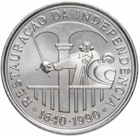 Купить Португалия 100 эскудо (escudos) 1990 "350 лет со дня восстановления португальской независимости"