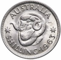 купить Австралия 1 шиллинг (shilling) 1963