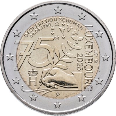 купить Люксембург 2 евро 2025 "75-летие декларации Шумана"