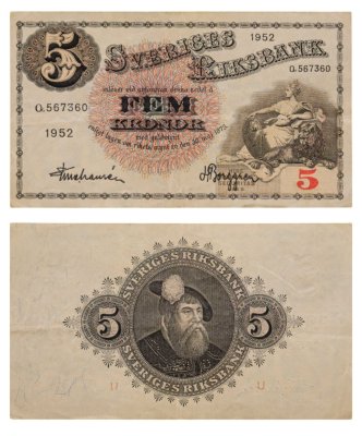 купить Швеция 5 крон 1952