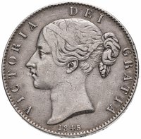 купить Великобритания Королева Виктория 1 крона 1845