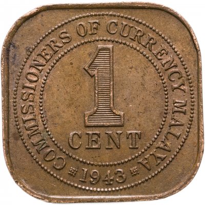 купить Малайя 1 цент (cent) 1943