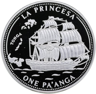 купить Тонга 1 паанга 1993 "Парусник "La Princesa""