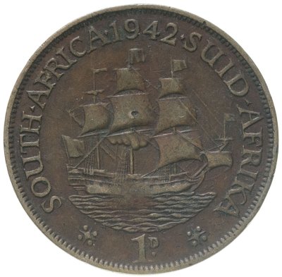 купить ЮАР 1 пенни (penny) 1942