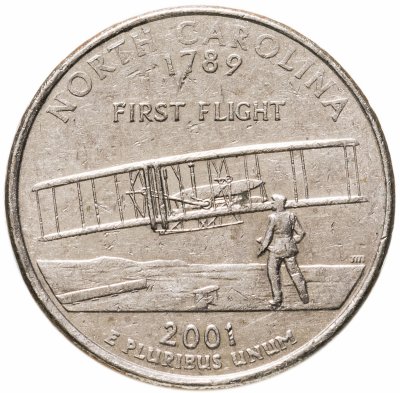 купить США 1/4 доллара (квотер, 25 центов) 2001 "Штат Северная Каролина"