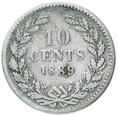 купить Нидерланды 10 центов (cents) 1889