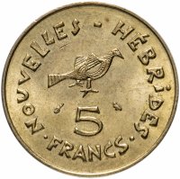 купить Новые Гебриды 5 франков (francs) 1970