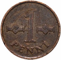 купить Финляндия 1 пенни (penny) 1963-1969 случайный год