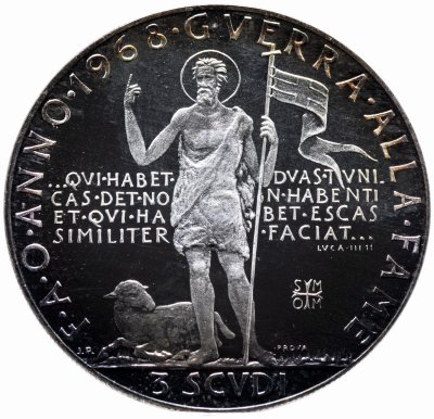купить Мальтийский орден 3 скудо 1968 "ФАО"