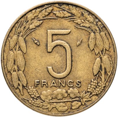 купить Центральная Африка (BEAC) 5 франков (francs) 1976