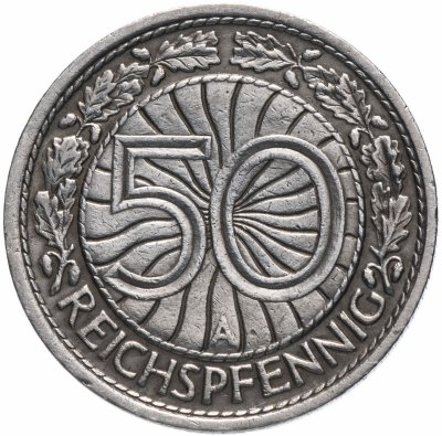 купить Германия 50 рейхспфеннигов (reichspfennig) 1927 "A"