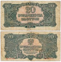купить Польша 20 злотых 1944