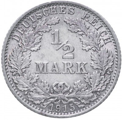 купить Германия (Германская империя) 1/2 рейх марки 1915 A
