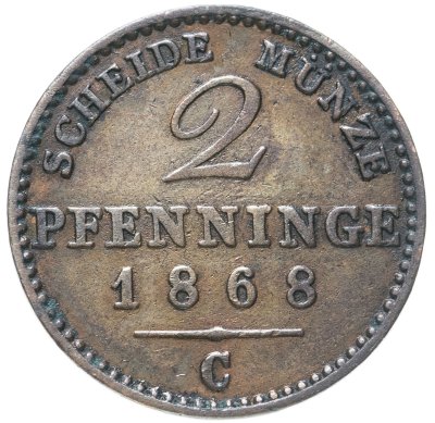 купить Германия, Пруссия 2 пфеннига 1868