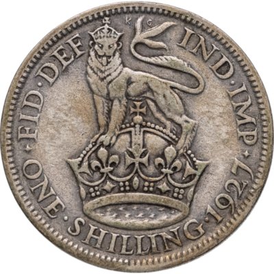 купить Великобритания 1 шиллинг (shilling) 1927 Новый реверс: 'ONE SHILLING 1927'