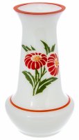 купить Ваза с цветочным декором, молочное стекло, деколь , СССР, 1960-1980 гг.