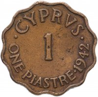 купить Кипр 1 пиастр (piastre) 1942