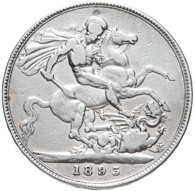 купить Великобритания 1 крона (crown) 1893 Дата на гурте LVI