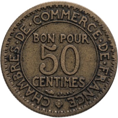 купить Франция 50 сантимов (centimes) 1923