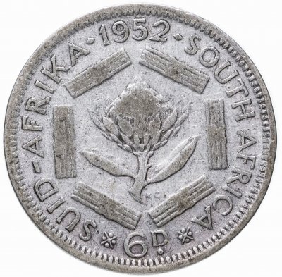 купить ЮАР 6 пенса 1952 Георг VI