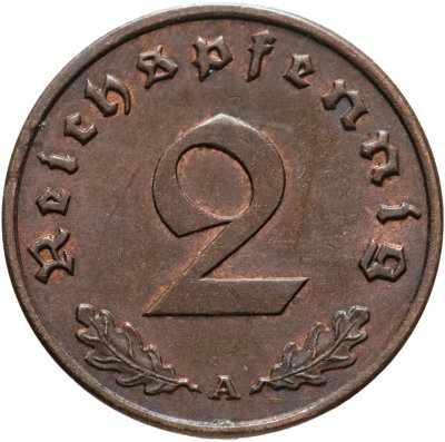 купить Германия (Третий Рейх) 2 рейхспфеннига "А" 1939