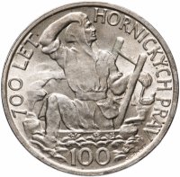 купить Чехословакия 100 крон (korun) 1949 "700 лет Праву добычи серебра в Йиглаве"
