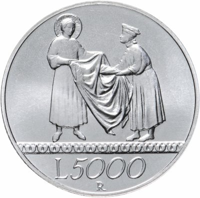 купить Италия 5000 лир 1999 "Миллениум - Солидарность"