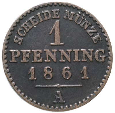 купить Пруссия 1 пфеннинг 1861