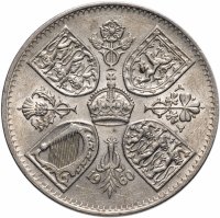 Купить Великобритания 5 шиллингов (shillings) 1960 "Британская выставка в Нью-Йорке"