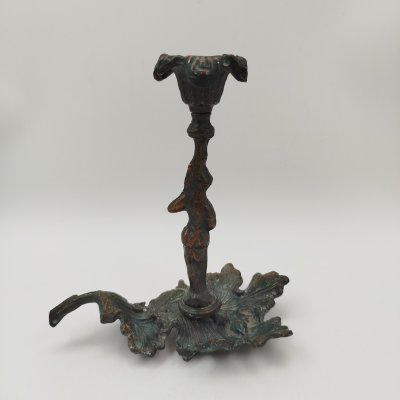 купить Подсвечник в виде листа с фигурой, силумин, СССР, 1960-1990, гг., силумин, Российская Федерация, 1960-1990 гг.