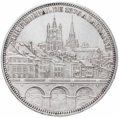 купить Швейцария 5 франков 1876 Стрелковый фестиваль в Лозанне