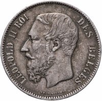купить Бельгия 5 франков 1873