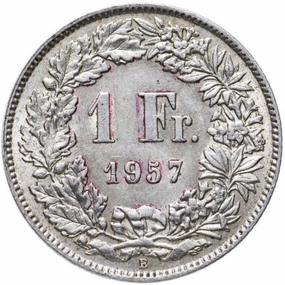 купить Швейцария 1 франк (franc) 1957