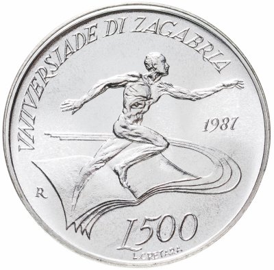 купить Сан-Марино 500 лир (lire) 1987 "Летняя Универсиада 1987, Загреб"