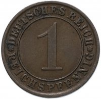купить Германия, Веймарская республика 1 рейхс(рентен)пфеннига 1923-1936, случайный год