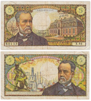 купить Франция 5 франков 1968 (Louis Pasteur, Луи Пастер) Pick 146