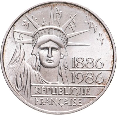 купить Франция 100 франков (francs) 1986 "100 лет Статуе Свободы"